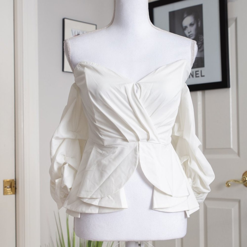 NWT SHEIN Ruffle Off The Shoulder Blouse